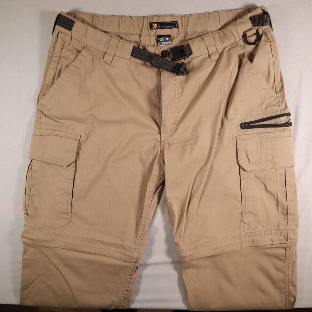 The BC Clothing Company Convertible Cotton Belted Cargo Mens pants Size XXL 30